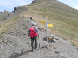 In arrivo a Col Tsa Sètse 2815 m (33412 bytes)